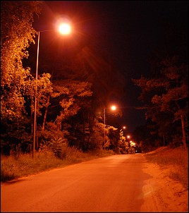 Oświetlenie ulicy Spacerowej w Ryni